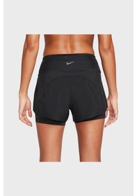 Resim Nike Dri-fit Swift Mid-rise 8cm Approx. 2-in-1 Running Kadın Şort Ndd Sport Siyah 