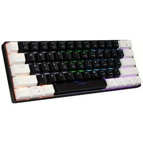 Resim Geeksen Mekanik Klavye 61 Tuşlu Rgb Oyun Klavyesi İş Ofisi Taşınabilir Kompakt Kablolu Klavye Mini Oyun Meka Beyaz 