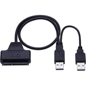 Resim Aogo USB Sata Çevirici Kablo 2,5 Inç SSD ve HDD Için Sata USB Adaptör Kablosu 2.5 Sata HDD USB 2.0 