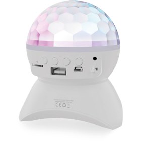 Resim Jopus Disco Ball Fm Radio Sd Kart Ve Usb Destekli Işıklı Şarjlı Kablosuz Bluetooth Hoparlör 