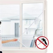 Resim 2 adet Set - (Ekran + Yapıştırıcı) Kolay Kesilebilir Kendinden Yapışkanlı Sivrisinek Ekranı, Kendinden Yapışkanlı Sivrisinek Ağı, Yapıştırıcı ile DIY Görünmez Ekran, Sivrisinek ve Böcek Koruma Ağı 