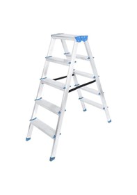 Resim 5+5 Çift Basamaklı Alüminyum Metal Merdiven Yükseklik 115cm Baş Genişlik 8cm 5468 