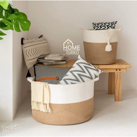 Resim HomeTurko Jüt, Hasır, Kirli Çamaşır Sepeti, Kirli Sepeti, Banyo Sepeti, Oyuncak Sepeti, Mutfak Sepeti 