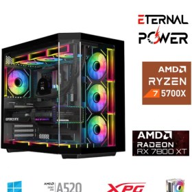 Resim ETERNAL POWER RYZEN 7 5700X 32G DDR4 1TB M.2 RX7800XT A520 A650W 