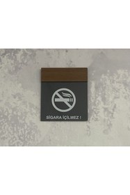 Resim Dekokonsept Wooden Serisi Sigara Içilmez Uyarı Tabelası 