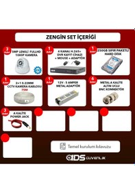 Resim Ids - 3 Kameralı 1080P Fullhd 5Mp Sony Lensli Kamera Seti - 2028 