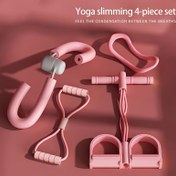 Resim 4 adet Yoga ve Fitness Seti Ev Egzersizleri için - Dayanıklı PP Malzeme, Düz Renk Tasarımı, Esnek Çok Fonksiyonlu Gerilim İpi, Bacak Esneme, Kilo Kaybı Eğitimi, Oturma Egzersiz Ekipmanı, Ev Spor Salonu, Yoga Aksesuarları | Minimalist Tasarım | Esnek Direnç Bantları, Yoga Ekipmanları 