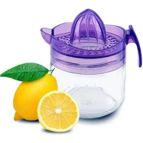 Resim Limon Sıkacağı, Cam Gövde, Plastik Sıkacak, 300 ml (Mor) 