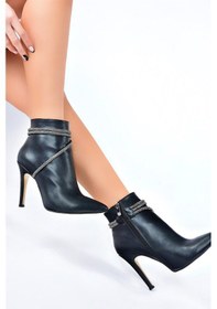 Resim Fox Shoes Siyah İnce Yüksek Topuklu Kadın Bot L820102709 Siyah 