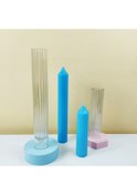 Resim Shineyee Plastik Mum Kalıbı, Kilise Tavanlı Dişli Desenli, Kolay Çıkarma, Yüksek Parlaklık, El Yapımı Dıy, Çok Boyutlu Ф3.5x15.35cm 