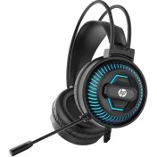 Resim Hp DHE-8001U, Mavi LED Aydınlatmalı, Mikrofonlu Gaming Kulaklık, Siyah 