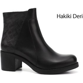 Resim Gönderi R Kadın Siyah Fermuarlı Kalın Topuklu Hakiki Deri Bot Dkzb02842370 Siyah 