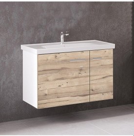 Resim Denko Terra 90 Cm Mdf Alize Banyo Dolabı Alt Modül Ve Lavabo Çok Renkli 