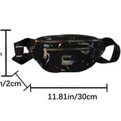 Resim 1 Adet Ayarlanabilir Koşu Bel Çantası - Güvenli Fermuar Kapatmalı ve Çok Bölmeli, Yürüyüş, Spor Salonu, Seyahat, Dış Aktiviteler için Geometrik Desen Karışık Renkler, Dayanıklı Tasarım | Günlük Stil Bel Çantası | Esnek Kayışlı 