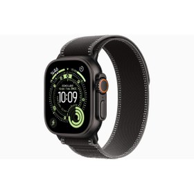 Resim Apple Watch Ultra 3 GPS + Cellular, 49 mm Siyah Titanyum Kasa ve Siyah/Kömür Trail Loop - S/M 