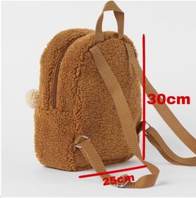 Resim MintTasarımButik Sevimli Peluş Ayıcık Anaokulu Yuva Kreş Çantası - Yumuşak ve Hafif Okul Sırt Çantası 