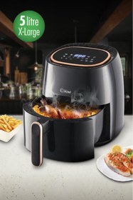 Resim Kiwi KiwiDijital Yağsız Fritöz Air Fryer 5 Lt 
