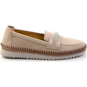 Resim Bej Kadın Loafer Ayakkabı K01536999902 Bej 