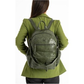 Resim Baginn Y.s.deri Kadın Sırt Çantası Fonksiyonel Kullanım Omuz Çapraz Askılı Bayan Sırt Çantası 35 25 Cm 001 