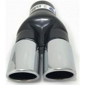 Resim Çift Uçlu Yuvarlak Yassı Kesik Egzoz Ucu Krom Küçük C266 