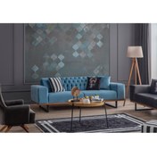 Resim ZEEN CONCEPT Bella Üçlü Koltuk Turkuaz 