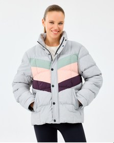 Resim Skechers W Puffer Jacket Kadın Gri Mont S2520207-2568 Gri 