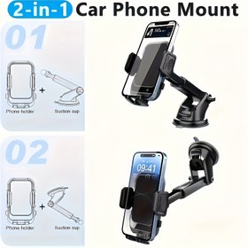 Resim 1 adet Araba Tutucu Popüler Araba Telefon Tutucu Emme Kupası Geri Çekilebilir Telefon Tutucu Merkez Konsol Cam Emme Kupası 