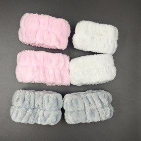 Resim 99 adet/1 adet Mikrofiber Yüz Yıkama Bileklikleri - Kadınlar için Emici Spandex Yeniden Kullanılabilir Makyaj Çıkarıcı Bileklikler, Yumuşak Nazik Açık Bej, 4 Renk (Pembe, Beyaz, Açık Gri, Koyu Gri), Kokusuz 