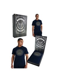 Resim Fenerbahçe Erkek Tribün Nakışlı Logolu T-shirt Lazer Ahşap Kutu Lacivert. 