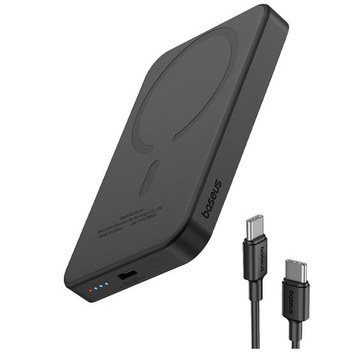 Baseus Magsafe Mini P10022107223-00 20 W 5000 Mah Şarjlı Powerbank + 30 CM Type- C Kablo