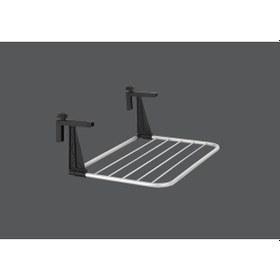 Resim Alya Homes Ahdry1454 Balcony Mini Alüminyum Çamaşir Kurutmalık Gri 