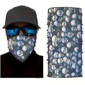 Resim Gölge Store Kurukafa Motorcu Buff Maske Boyunluk Unisex Bandana 