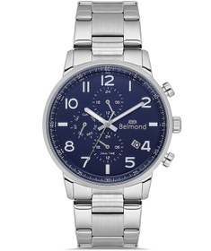 Resim Belmond KNG1149.390 Gümüş & Lacivert Çelik Kordon Erkek Kol Saati 