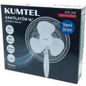 Resim Genel Markalar Çapraz Ayaklı Plastik Beyaz Ev Tipi Vantilatör 16 Inç Ktf-214 (4172) 