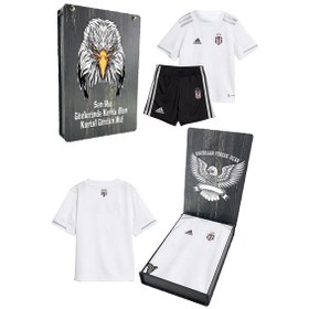 Resim Beşiktaş Lisanslı Bebek Forma Şort 2'li Set Ahşap Kutulu 001 