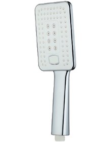 Resim T-May Banyo Çınar Dikdörtgen El Duş Seti Başlığı Krom - 2 Fonksiy Krom 