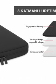 Resim Çantachım Laptop Çantası 15.6'' İnç Siyah Evrak Çanta Tüm Markalarla Uyumlu Siyah 