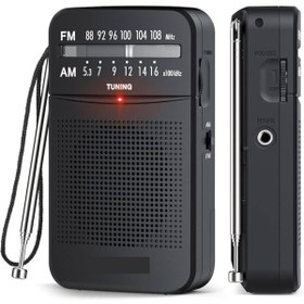 Resim Hobimtek K-263 Taşınabilir Uyumlu Am/fm Radyo Küçük Boy Cep Radyosu Pilli Radyo 