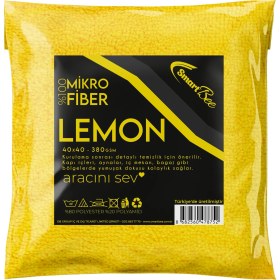 Resim Smartbee Lemon Mikrofiber Detaylı Temizlik Bezi 40X40 380GSM - Sarı 