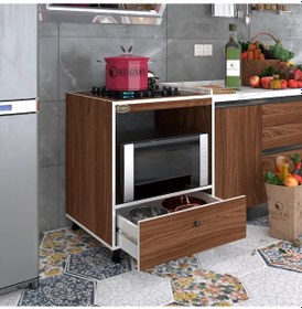 Resim Kenzlife ocak dolabı piraye cvz 85*70*60 XLARGE çekmeceli hazır mutfak ankastre gömme ocak için 