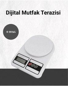 Resim Hassas Ölçüm İçin Dijital Mutfak Tartısı 10 Kg Kapasiteli Açık Gri 