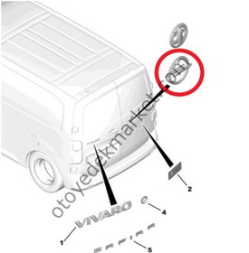 Resim Opel Zafira Life (2021-2024) Arka ''OPEL'' Amblemi (Orjinal) 