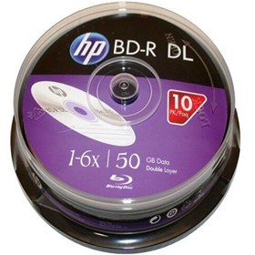 Resim HP Blu-Ray BD-R DL 6X 50GB 10'lu Cake Box - Printable 