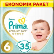 Resim Nessiworld Prima Premium Care Bebek Bezi Ekonomik Paket 6 Beden 35 Adet 