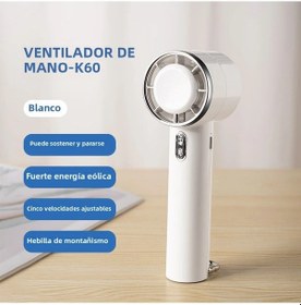 Resim Taşınabilir El Tipi Vantilatör 100 Ayarlanabilir Hız Yüksek V K60 Yüksek Hız, 
