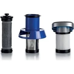 Resim Ariete Dikey Şarjlı Süpürge Mavi 2722/00-2200 Mah Lityum-Iyon Şarj Edilebilir Batarya, Kablosuz Elektrikli Süpürge, Taşınabilir El Süpürgesi, 3 Seviyeli Filtreleme, 4 Saat Şarj Süresi 