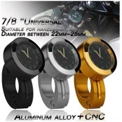 Resim Lemestar Motosiklet, Elektrikli Bisiklet Ve Bisikletler İçin 22-25mm Çaplı Cnc Alüminyum Keçeli Saatinin Kilitleme Özelliğiyle Siyah Modeli 