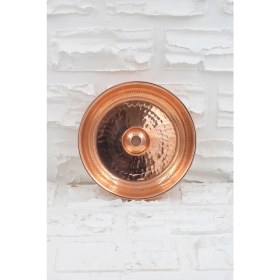 Resim Turna Bakır Kurnacı Hamam Tası 18 cm El Dövme Kırmızı TURNA4053-1 