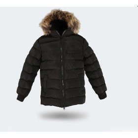 Resim Slazenger CALISTO NEW Çocuk Kapüşonlu Şişme Siyah Mont & Kaban 