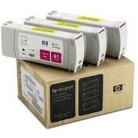 Resim HP 81 C5068a 3lü Paket Kırmızı Plotter Kartuşu-designjet 5000/5500 